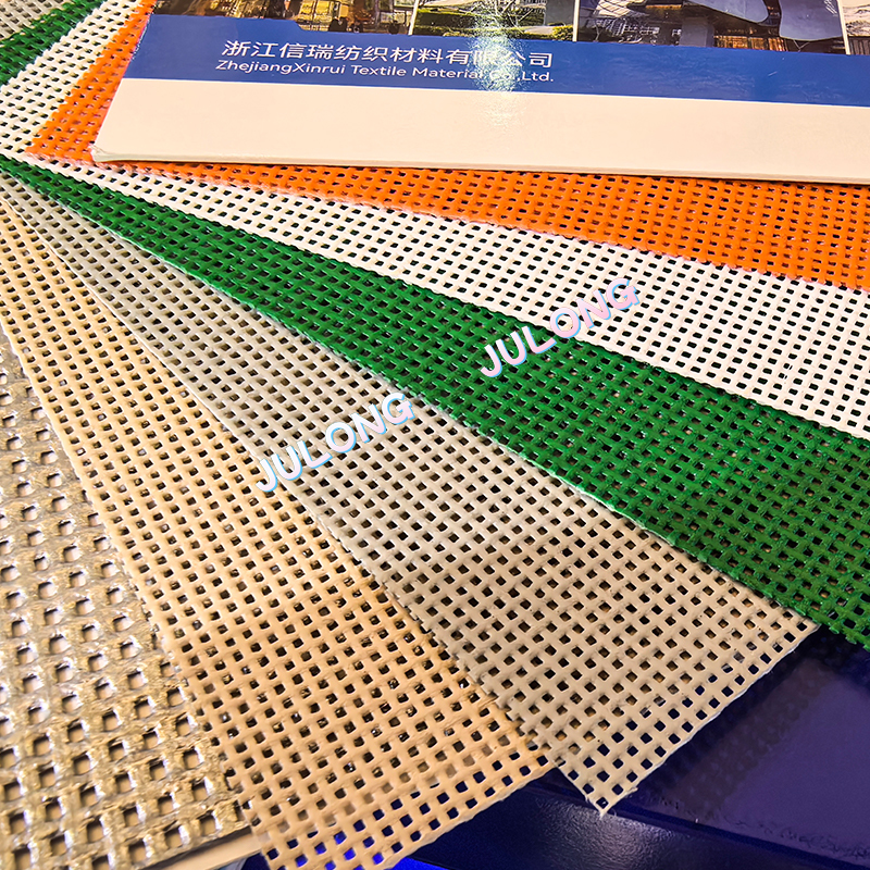 400 g PVC gecoate polyester mesh -stof voor buitenste zonnescherm